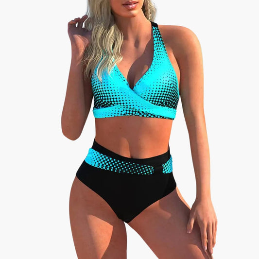 High-Waisted Bikini - Women's Chic Two-Piece Swimwear Set