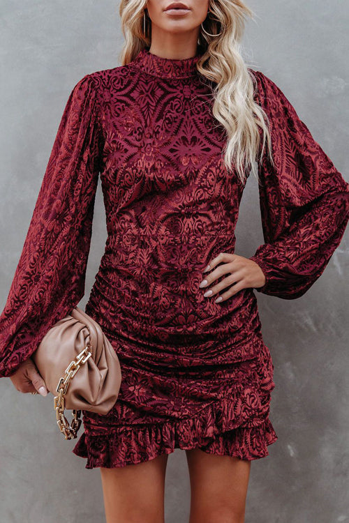 Moody Moment Backless Velvet Mini Dress- 3 Colors Red