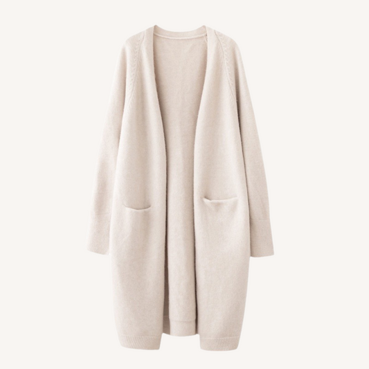 Francie | Cozy Chic Knitted Cardigan Milky White One Size