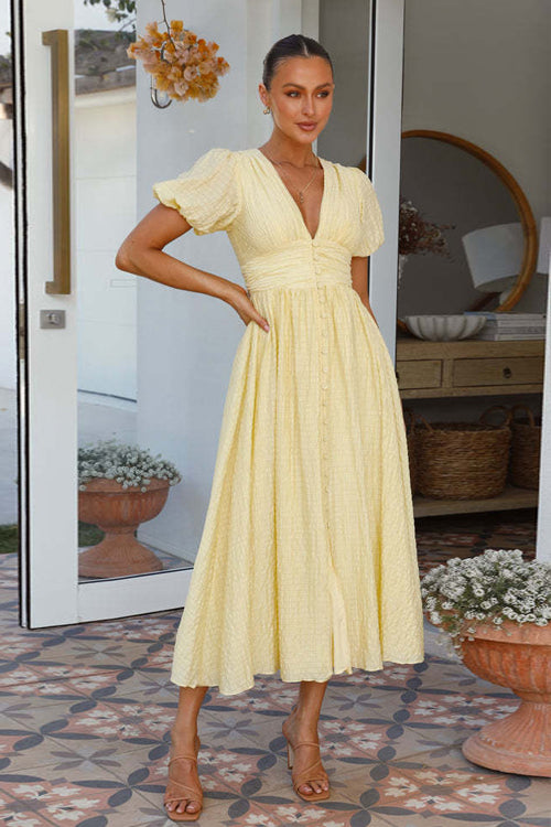 Beautiful Soul Puff Sleeve Maxi Dress - 3 Colors