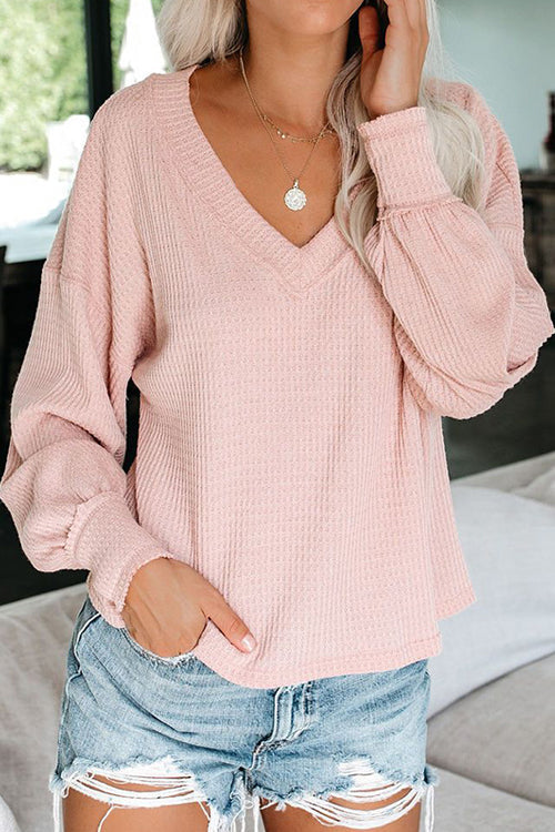 My Darling V-Neck Knit Top - 3 Colors XL White