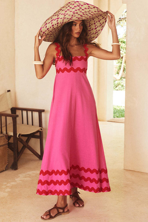 Always With Love Sleeveless Printed Maxi Dress - 5 Colors Pink