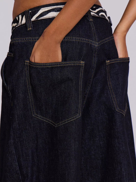 Letter Wide Leg Jeans