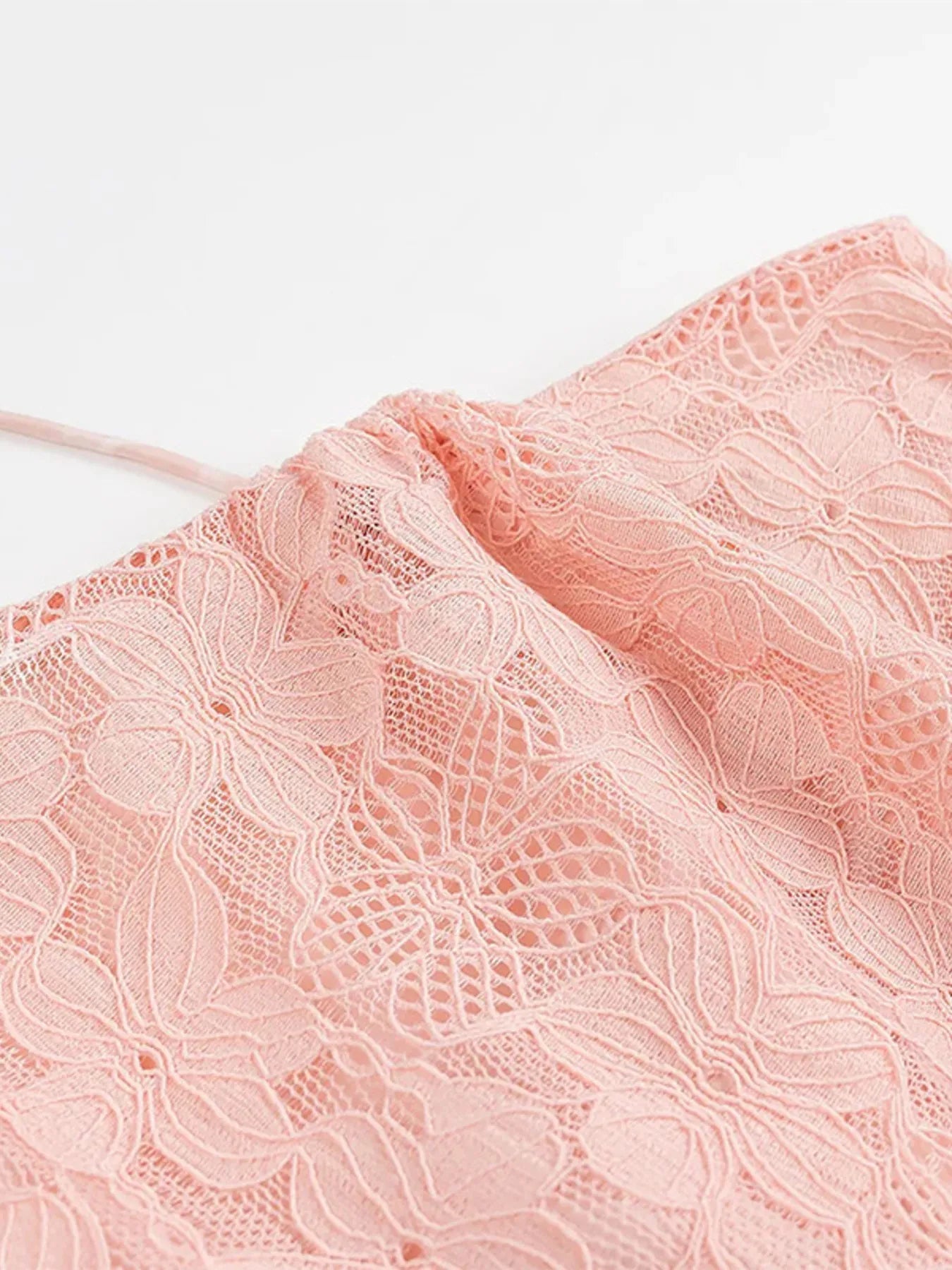 Pink Lace One Shoulder Mini Dress – Flirty Asymmetrical Party Dress for Women