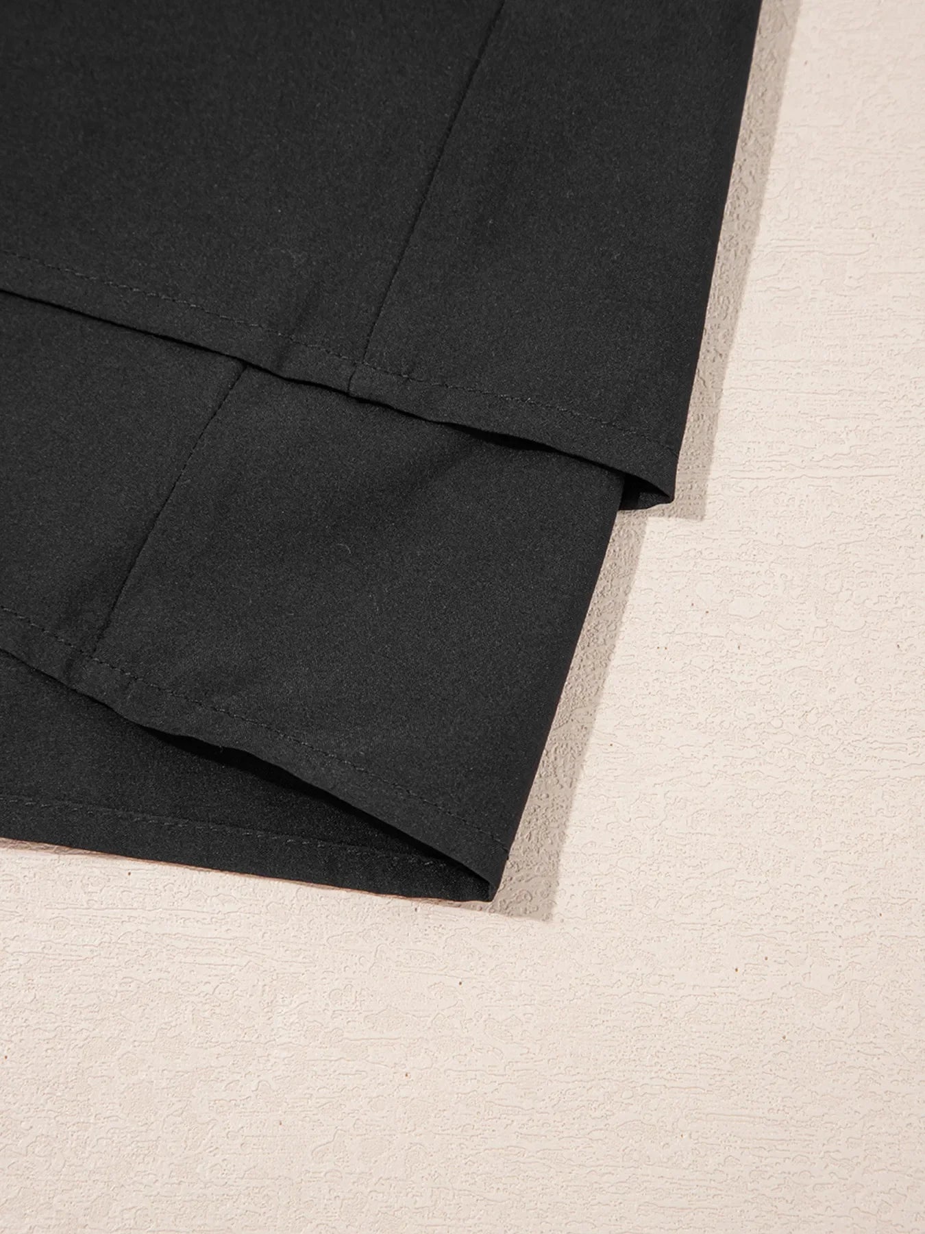 Flirt Factor Black Ruffle Shorts