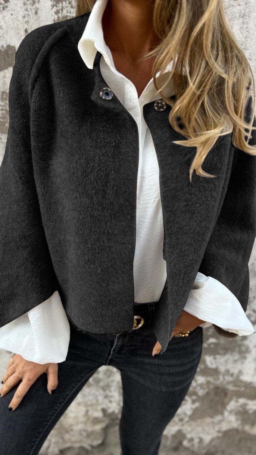 🍂Seasonal promotion super low price🍂Women's fashion monochrome short coat