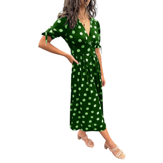 Monique™ | Elegant Polka Dot Dress