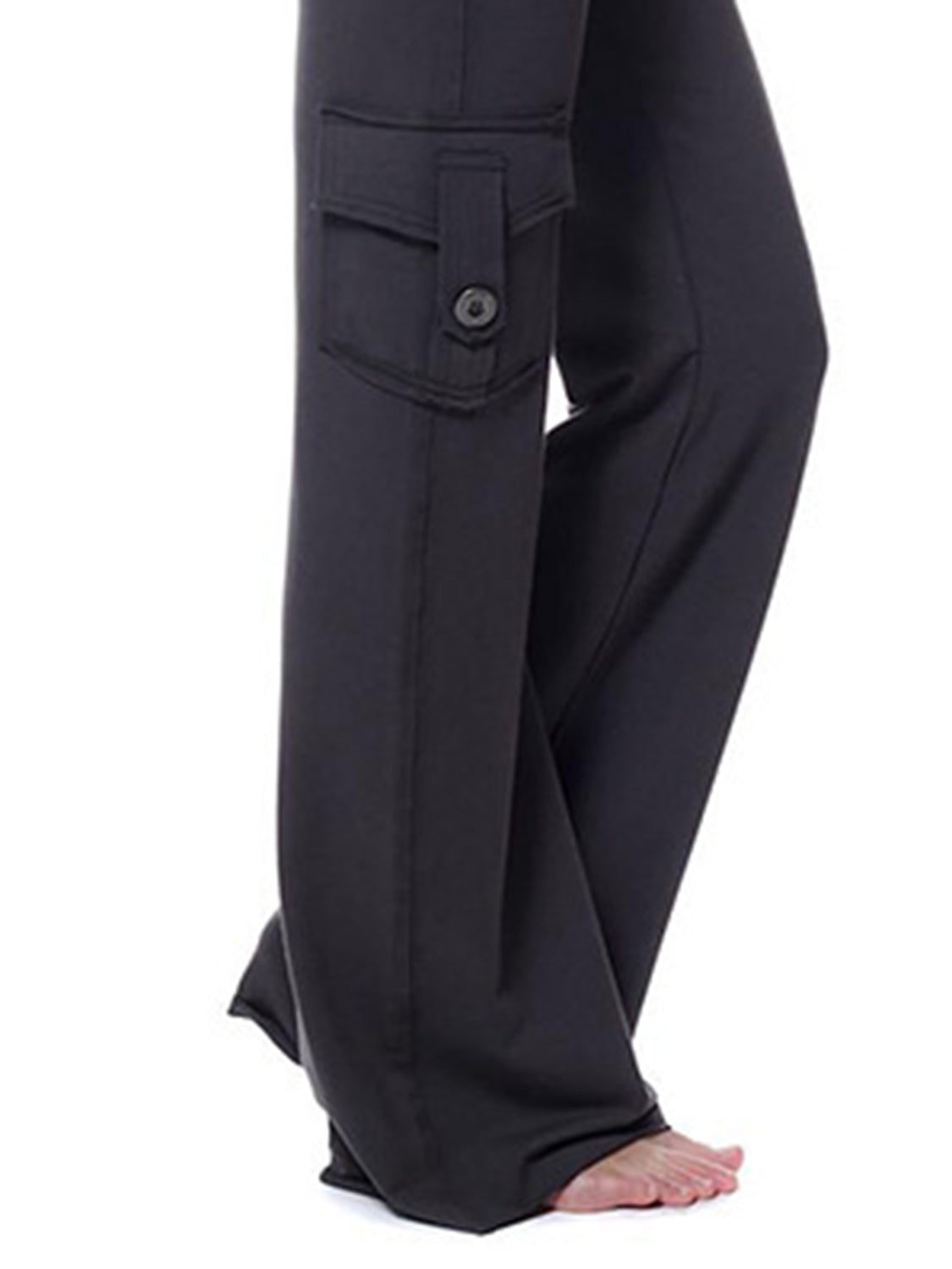 Mid Waist Pants Pockets