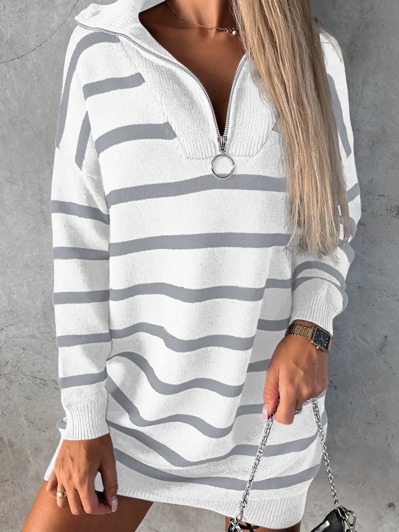Striped Sweater Mini Dress
