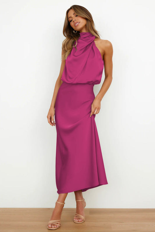 Verona™ | Elegant Backless Dress Pink