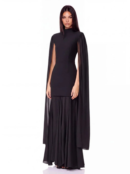 Vesper Cape Sleeve Maxi Dress