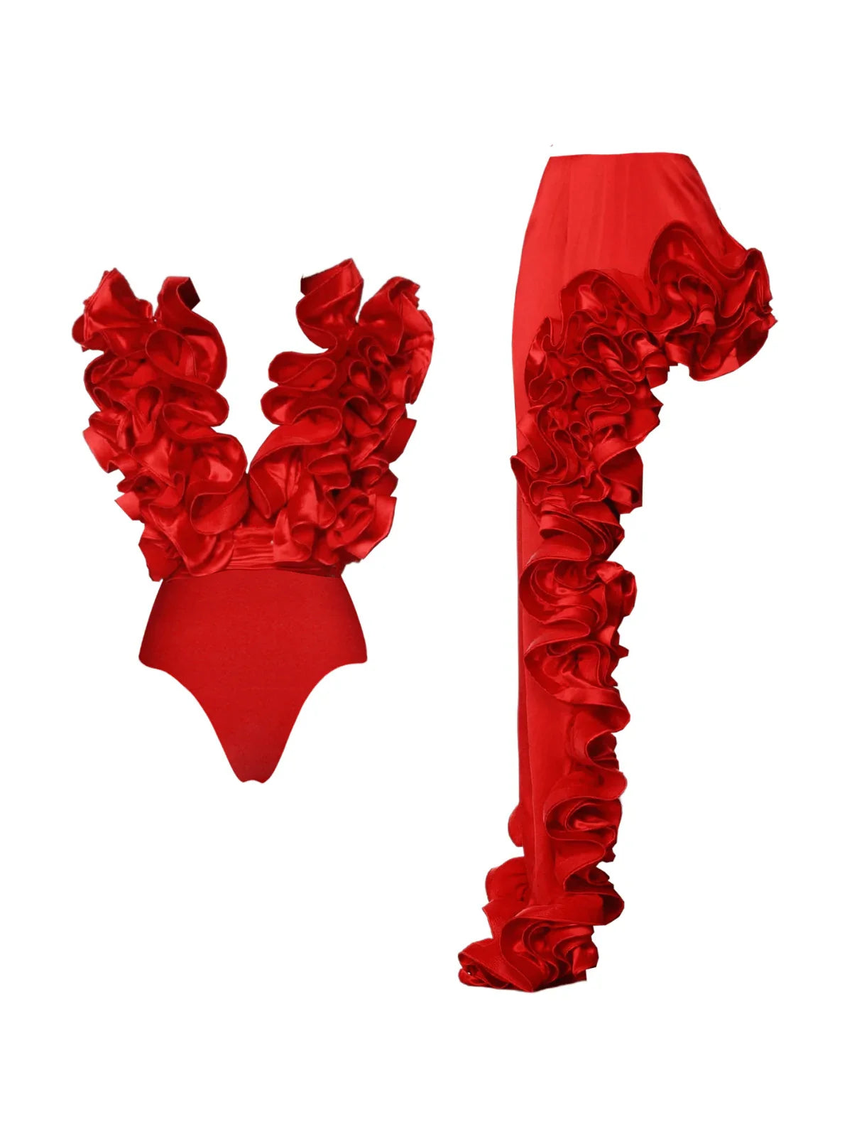 Flamenco Rose Ruffle Set