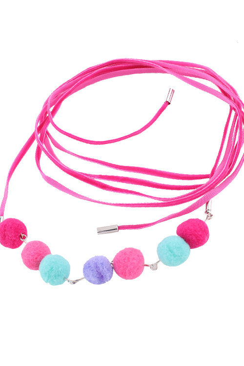 Pink Sphere Fluffy Choker