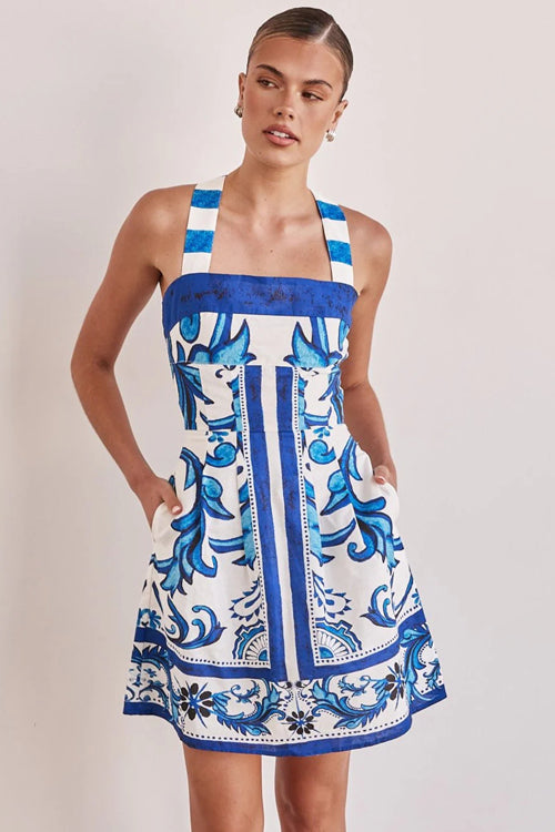 Exuberant Chicness Print Sleeveless Mini Dress - 4 Colors