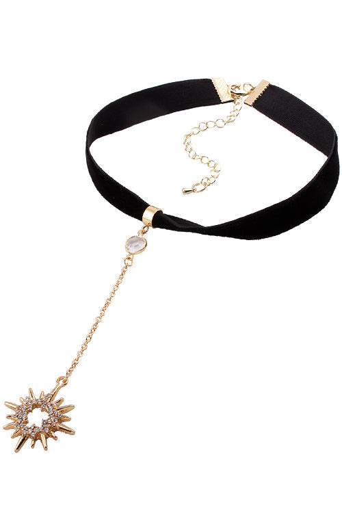 Velvet Moon&Sun Choker