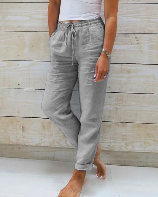 Jamie | Elastic Waistband Trousers Grey