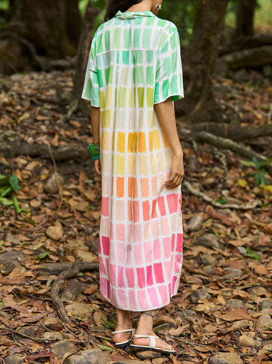 Unique Printed Shirtdress