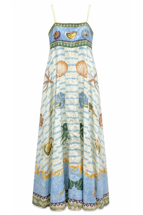 Allison Spaghetti Printed Maxi Dress