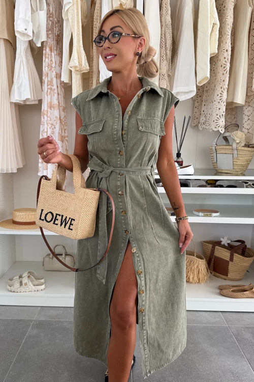 Own The Trend Denim Sleeveless Midi Dress - 3 Colors