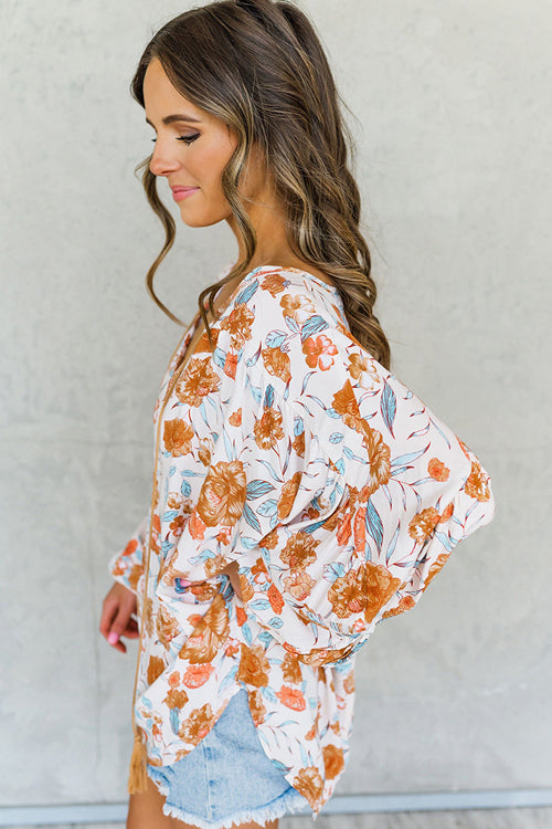 Never Let You Go Printed Long Sleeve Top