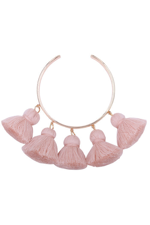 Fringe Chic Metallic Bracelet Pink