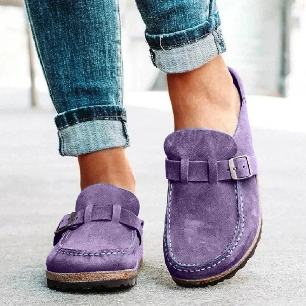 Buckle Loafers - Low Heel