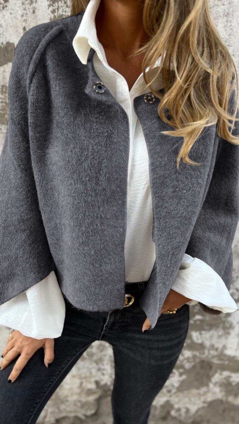 🍂Seasonal promotion super low price🍂Women's fashion monochrome short coat