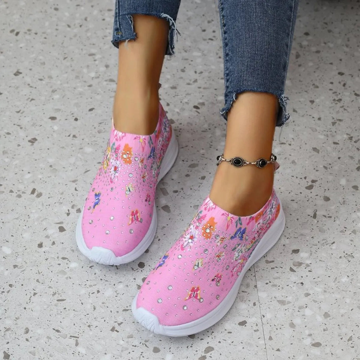 Glitz & Petals Floral Sneakers