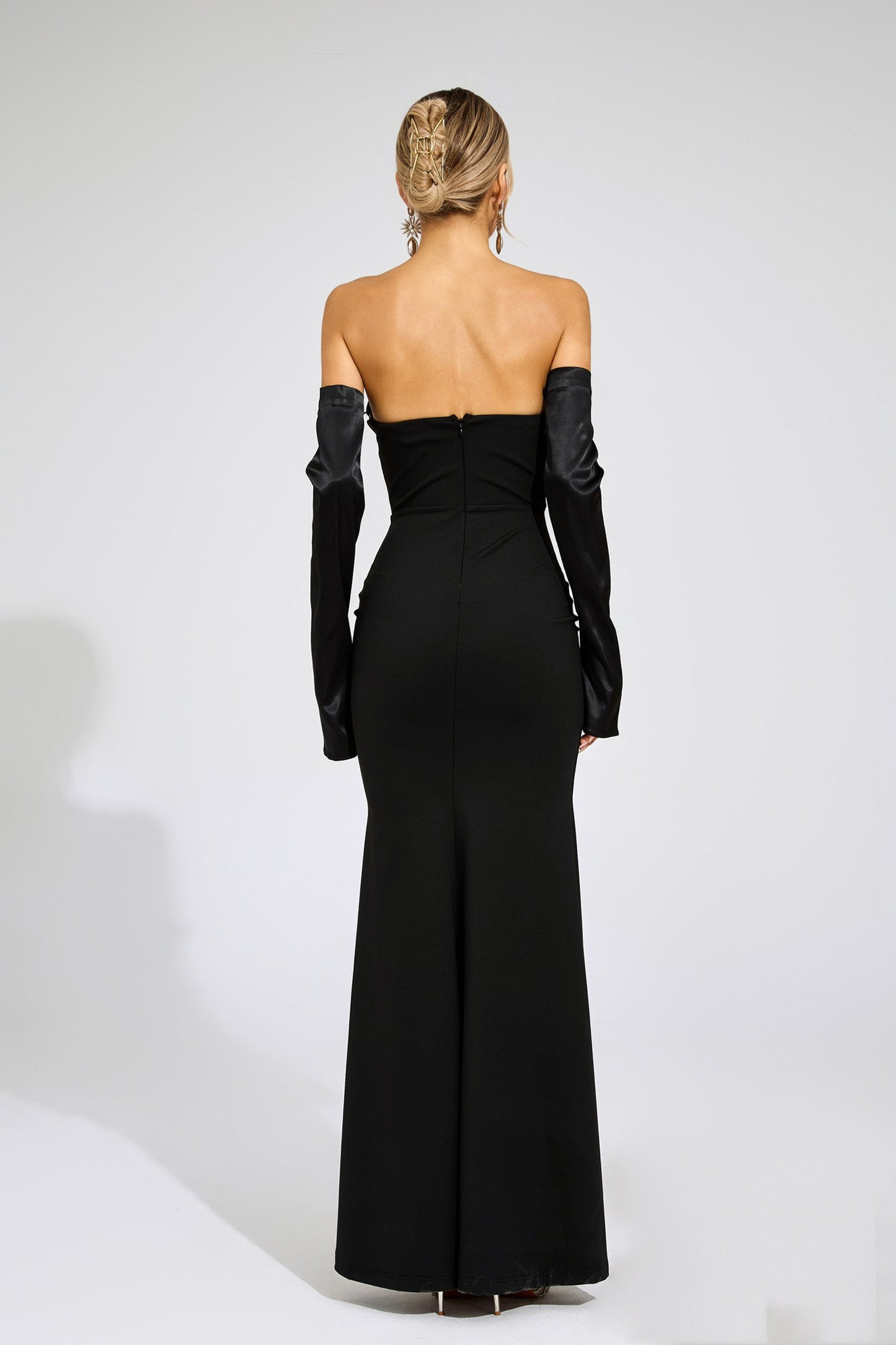 Vivienne Off Shoulder Satin Gown
