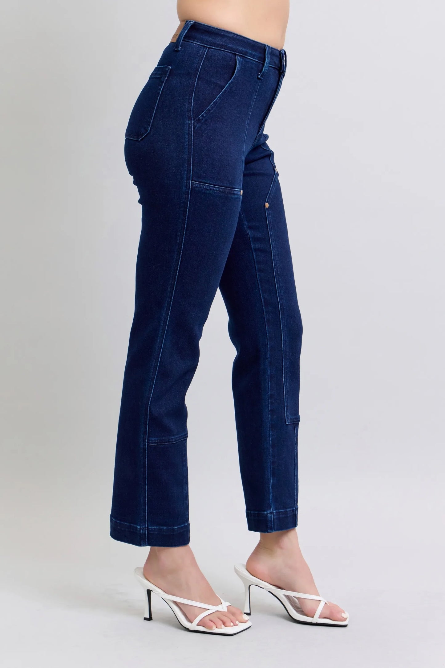Curvy Fit Workwear Knee Patch Jeans