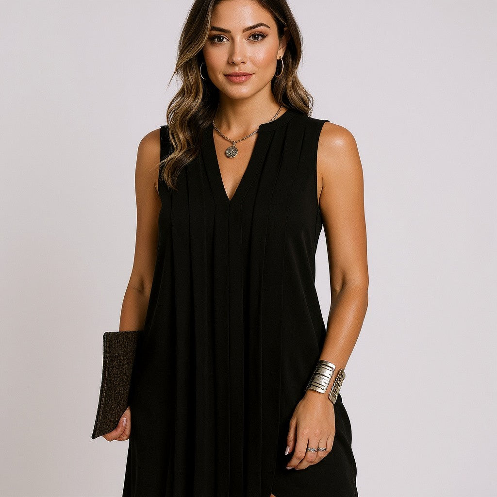Vera™ | Elegant flattering dress with V-neck