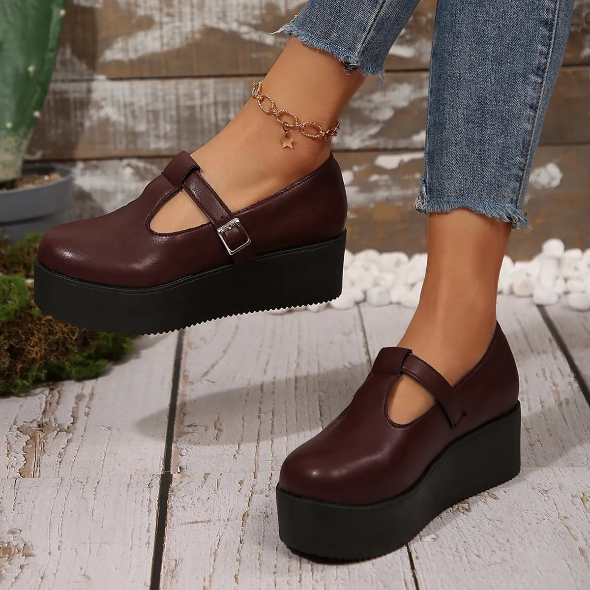 Round Toe Chunky Platform Loafers for Women – Fun, Bold & Comfy Everyday Shoes