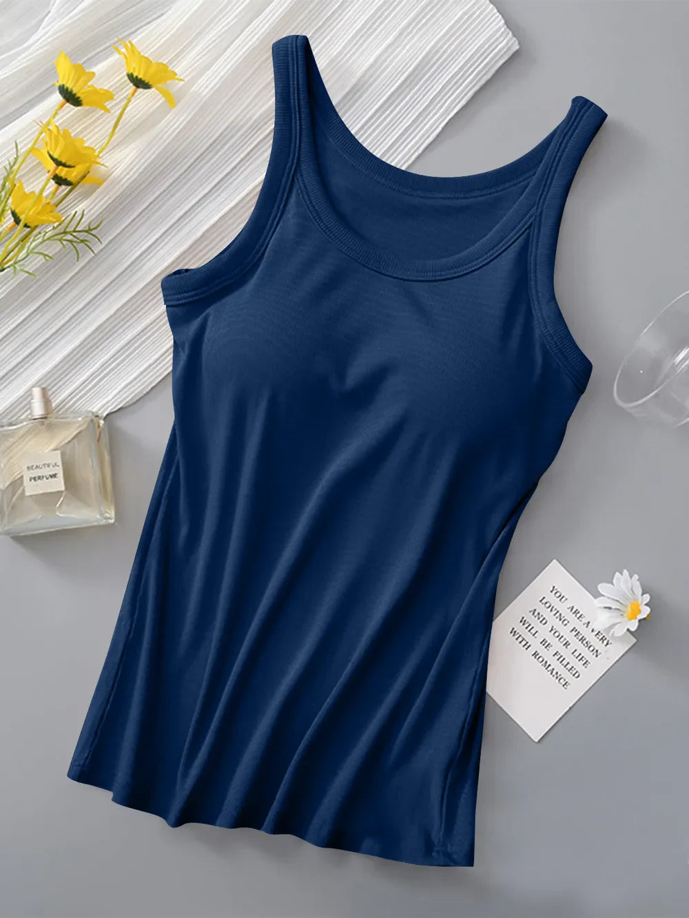 Bra Tank Top - Round Neck