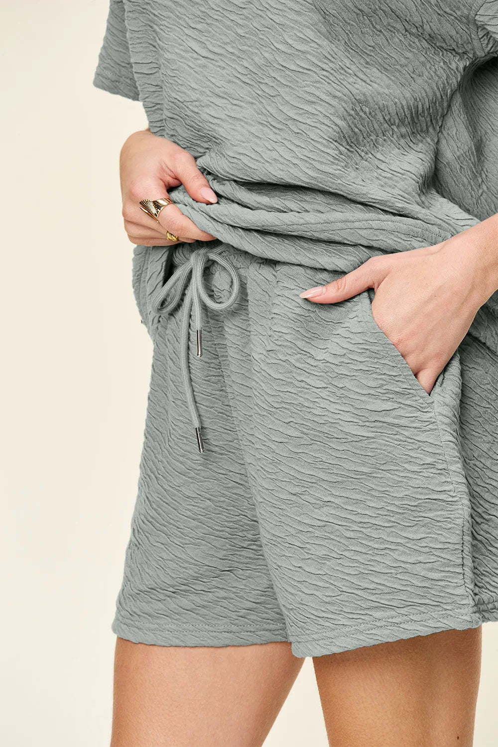 Simple & Comfy T-Shirt and Drawstring Shorts Set