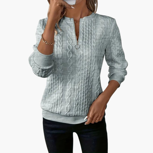 Mary | Stylish Knitted Sweater Grey