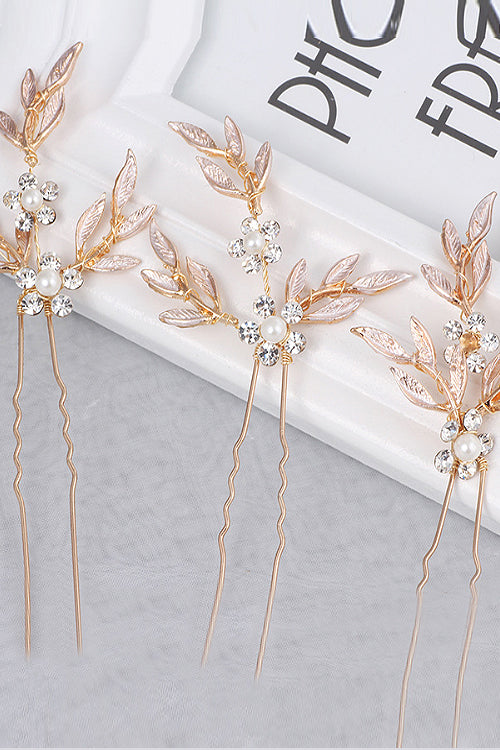 Crystal Floral Hairband&Hairpins 3 Hairpins