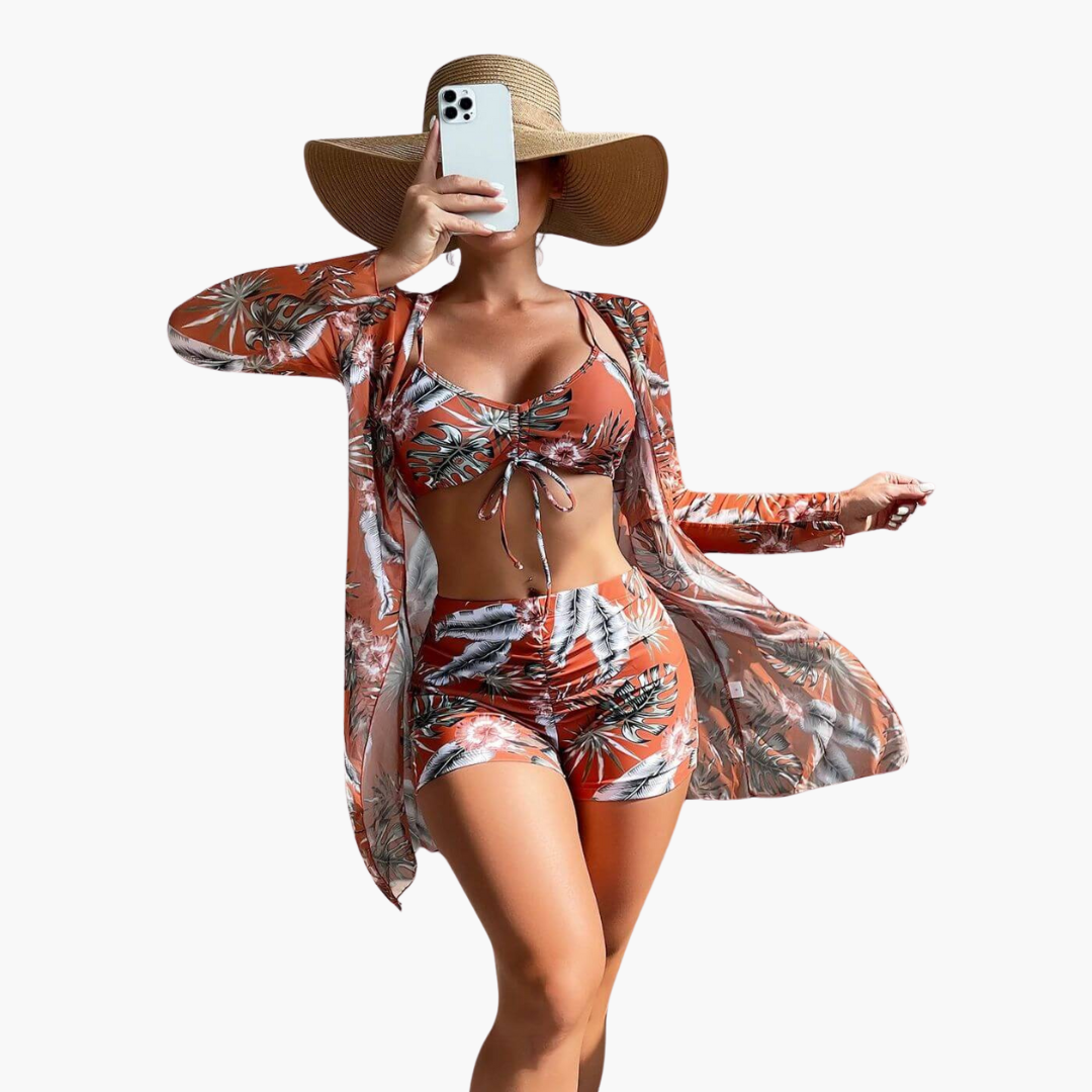 Olivia | 3-Piece Swimsuit Set with Cover-Up