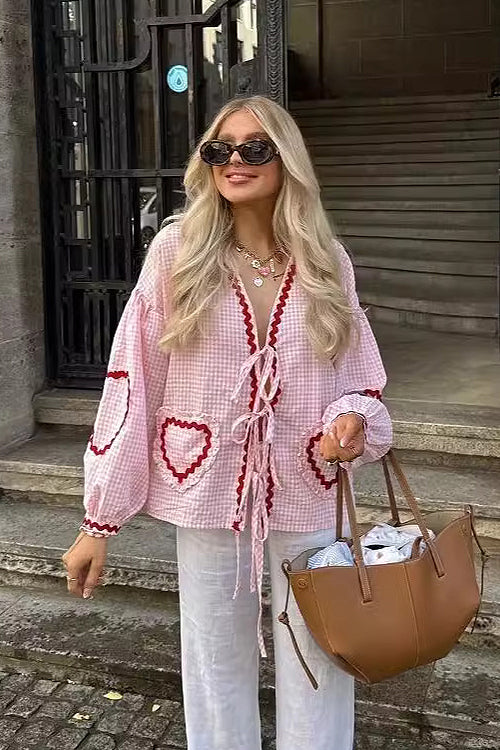 Perfectly You Tie-Front Gingham Top - 10 Colors