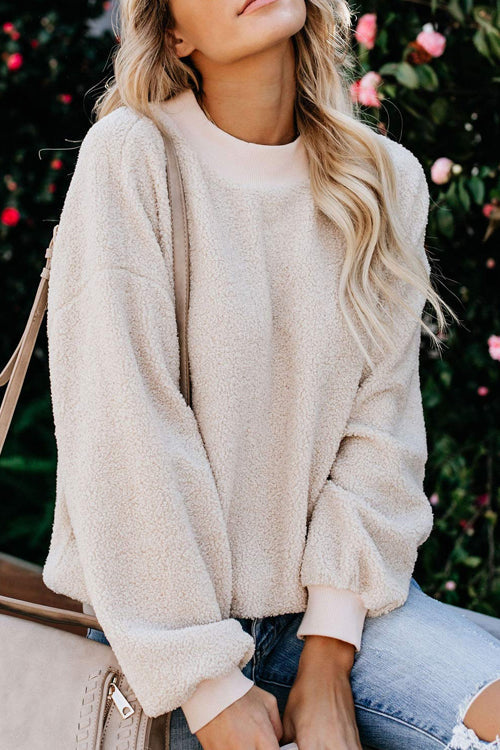 Carino Teddy Long Sleeve Top - 3 Colors Cream