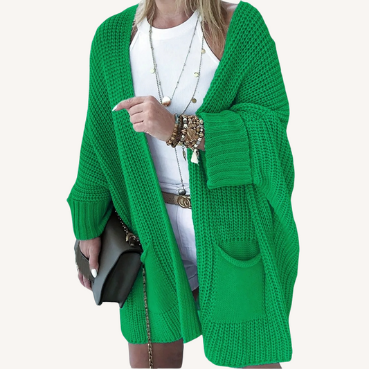 Barbra | Cozy Knit Cardigan Green