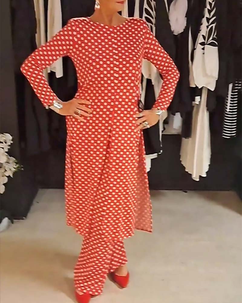 Polka™ | Dot Split Outfit Women’s Chic Set