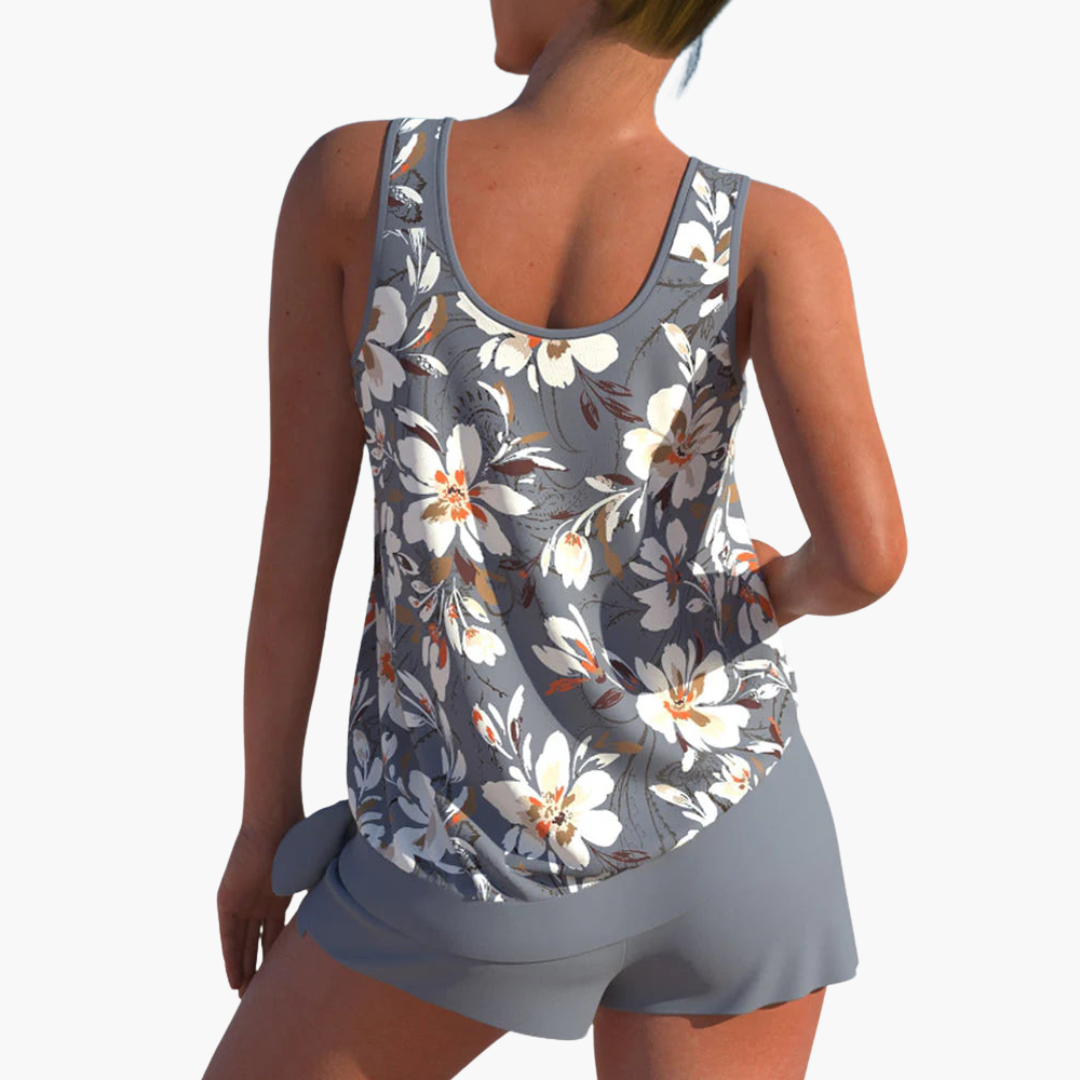 Floral Two-Piece Tankini Set for Women - Comfortable Summer