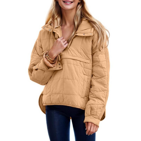 FARRELL™ – Oversized Hooded Pullover Hooded Jacket Light Brown