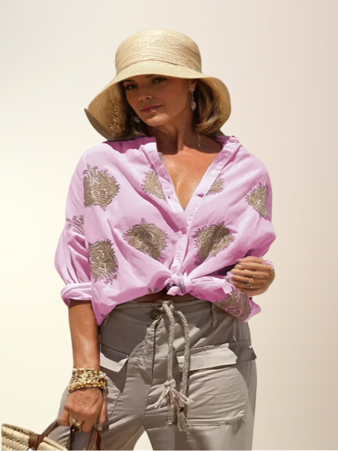 Simone™ | Schicke Bluse im Ibiza-Stil