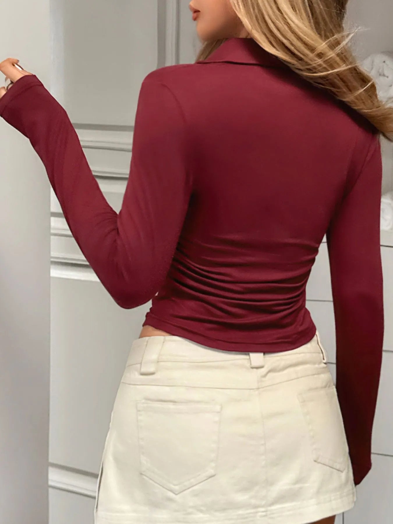Luxe Johnny Collar Pullover