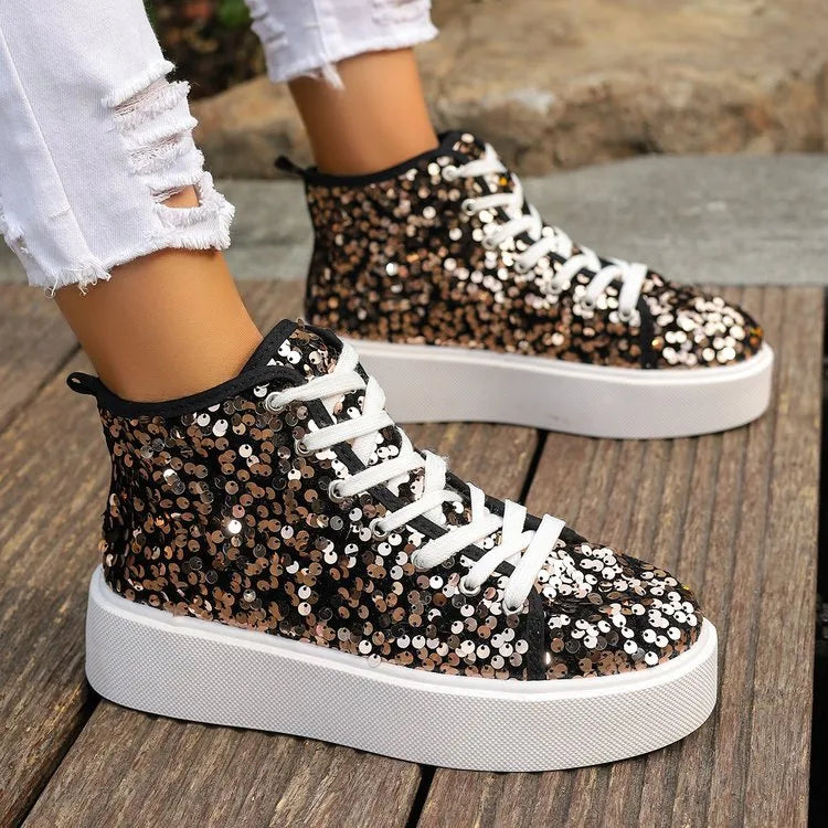 BlingStep Round Toe Sneakers