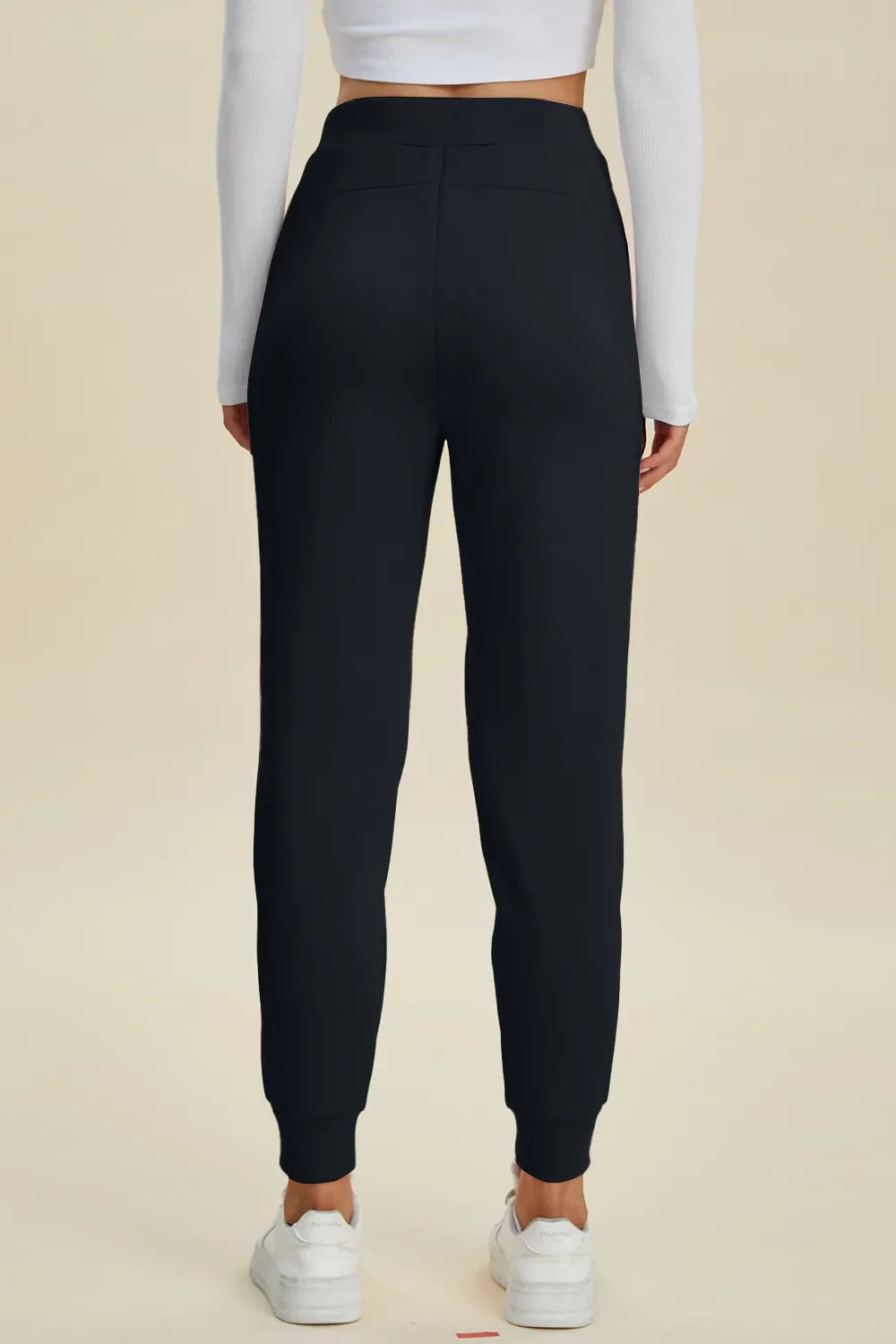 High Waist Air Scuba Joggers – Full Size Drawstring Lounge Pants for Women