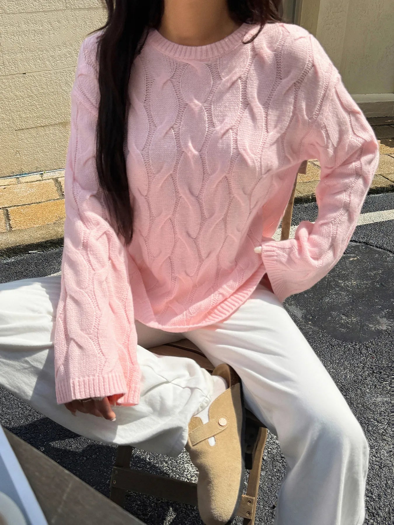 Cable Knit Sweater – Long Sleeve, Timeless Style