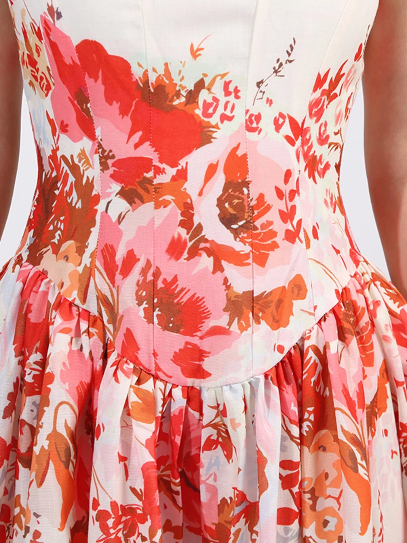 Floral Print Sleeveless A-Line Mini Dress – Summer Casual Sundress