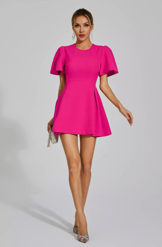 Nico flare mini pink dress